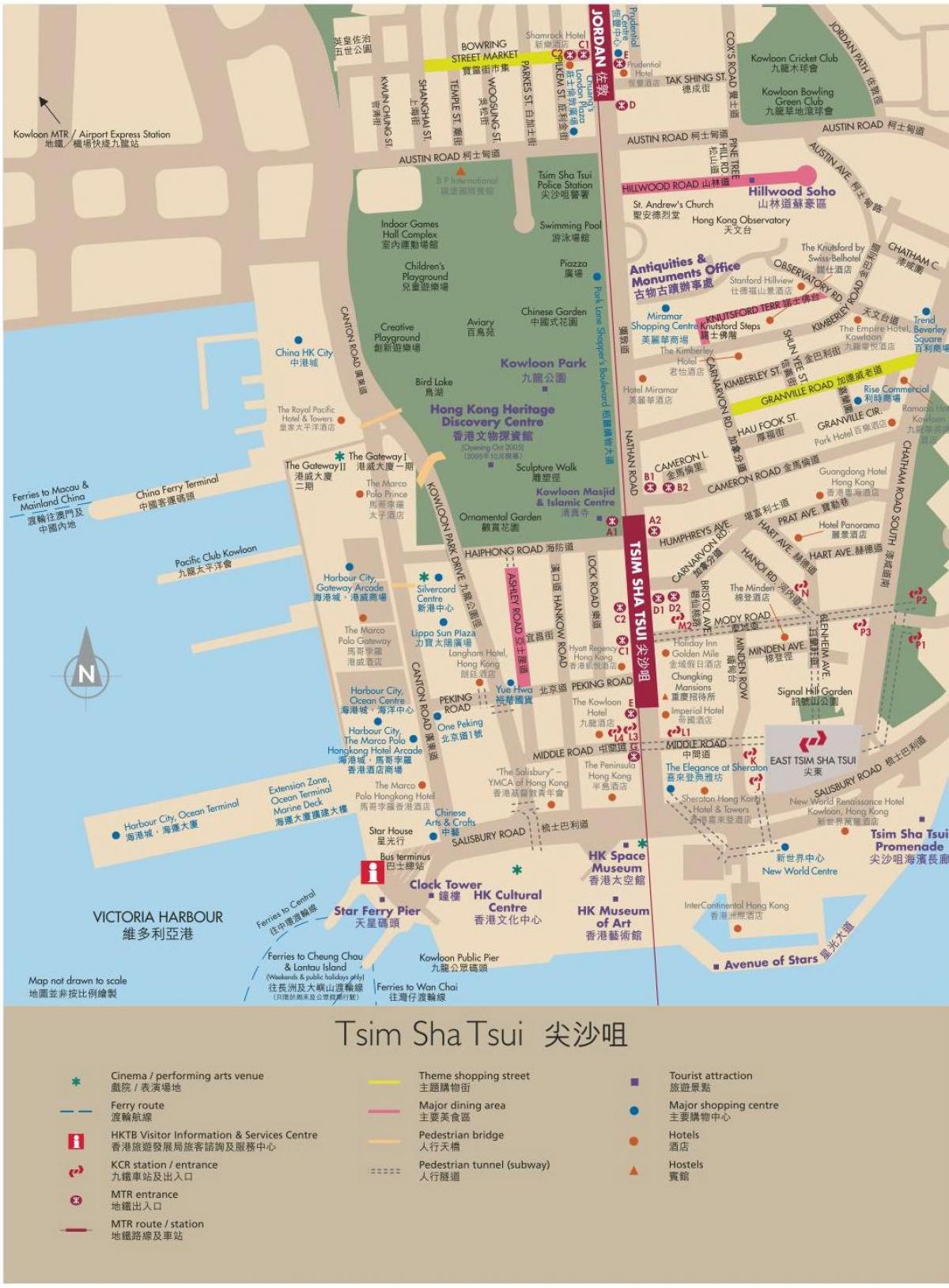 Hong Kong Kowloon mapě