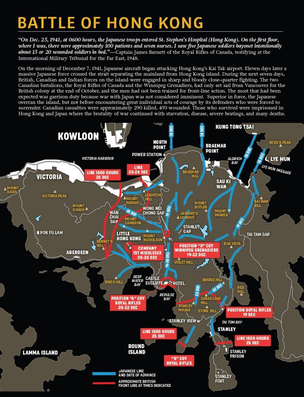 mapa battle of Hong Kong