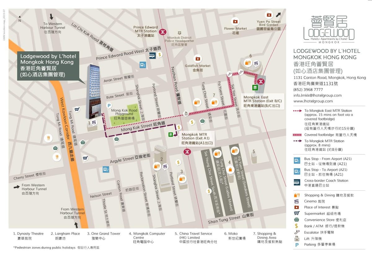 Mongkok mapa Hong Kong