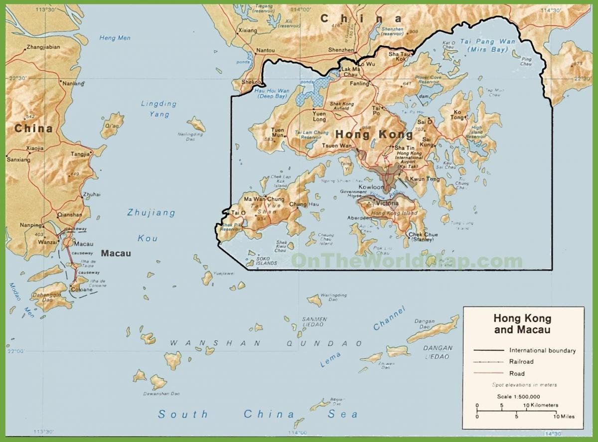 politická mapa Hong Kong