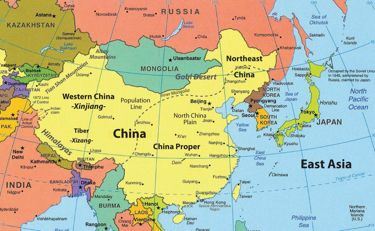 mapa Hong Kong a okolí