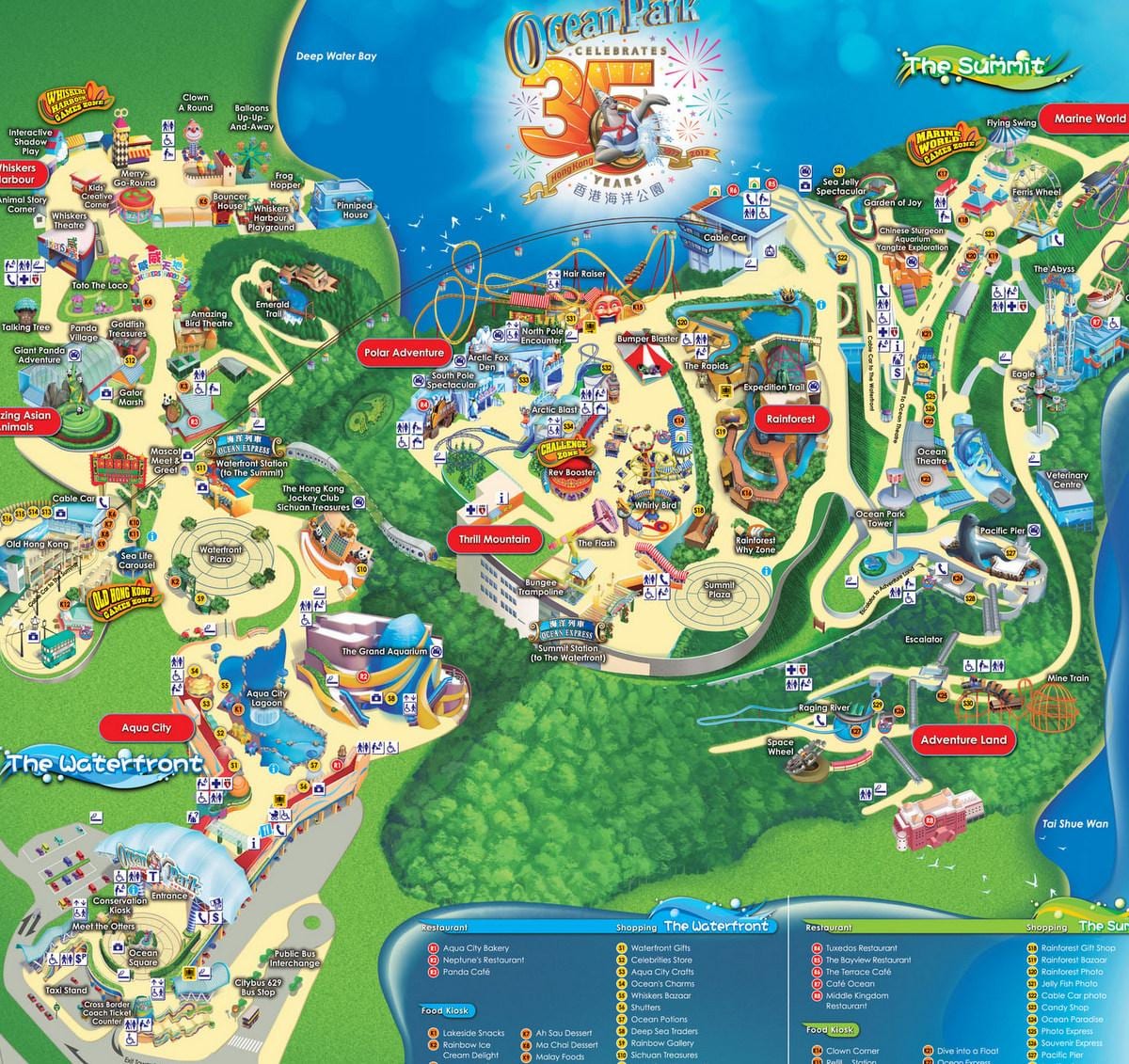 Ocean Park Hong Kong mapa