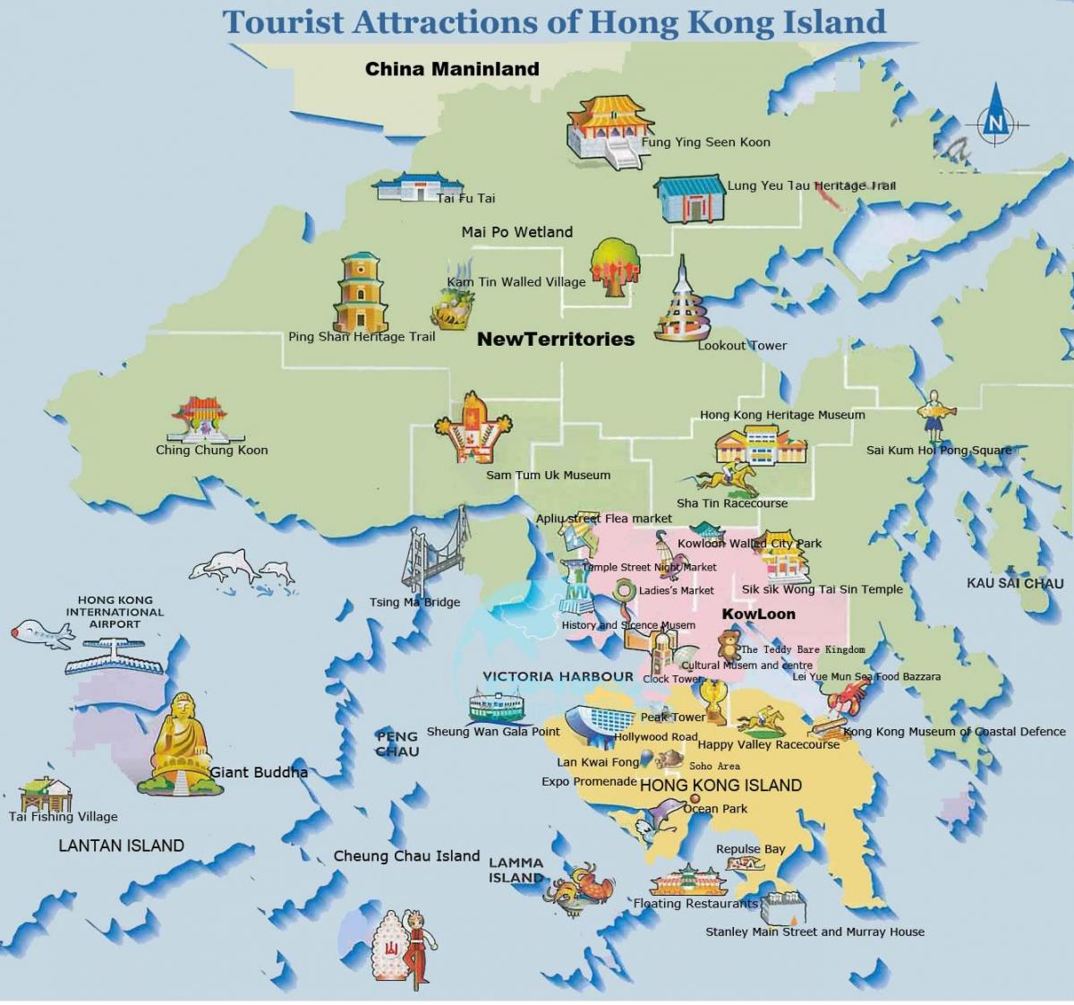vrchol Hong Kong mapa