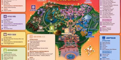 HK Disneyland mapě