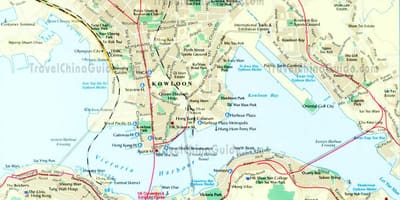 Centrum města Hong Kong mapa