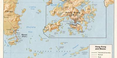 Mapa Hong Kong a Macau