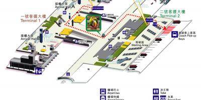 Hong Kong mapa letiště terminál 1 2