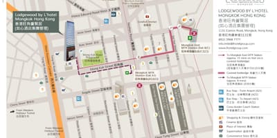 Mongkok mapa Hong Kong