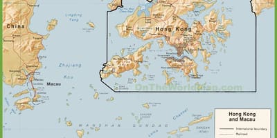 Politická mapa Hong Kong