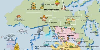 Turistická mapa Hong Kong
