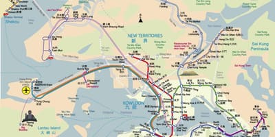 Mapa Hongkong