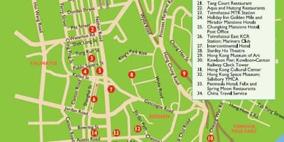 Kowloon atrakce mapa