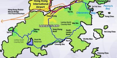 Hong Kong island turistická mapa