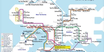 Mapa hk MTR