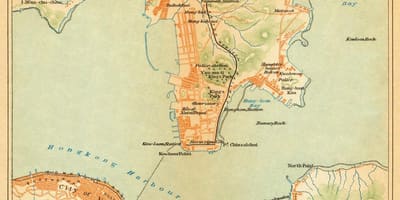 Stará mapa Hong Kong