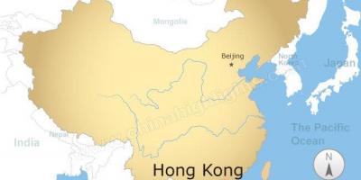 Mapa Číny a Hong Kongu